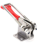 Heavy Duty Steel Toggle Clamp With Plastic Handle Rock And Holds Up To 705 Lbs Secure Your Big Projects Or Heavy Machinery On The Job Site Today, red handle