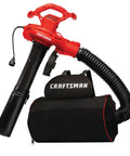 3-In-1 Leaf Blower Vacuum Mulcher With Backpack Design for yard cleanup, corded electric power, tool-free conversion, 12 amp