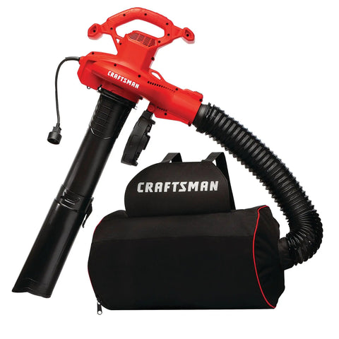 3-In-1 Leaf Blower Vacuum Mulcher With Backpack Design for yard cleanup, corded electric power, tool-free conversion, 12 amp