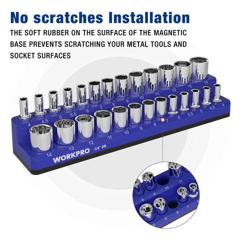 Beast Mode Magnetic Socket Organizer Hauls Up To Twenty Six Metric Sockets With A Heavy Duty Base That Locks Your 1/4 Inch Tool Rack Tight For Zero Sweat Garage Organization Every Time