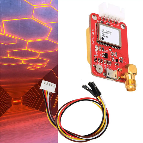 GPS Module With SMA Antenna And Serial Cable NMEA Output Onboard Flash Memory Power Off Save Satellite Positioning Board