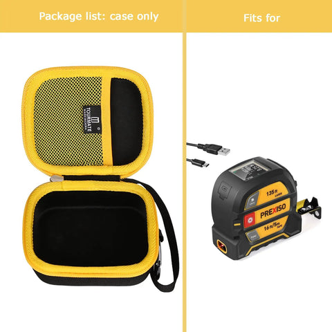 Premium Hard Storage Case For Laser Tape Measure Fits Prexiso 2 In 1 Tools Heavy Duty Eva Shell Waterproof Shockproof Design Protects Against Drops Scratches Bumps Double Protection Keeps Your Gear Locked In