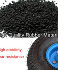 Heavy Duty Pneumatic Rubber Wheel Swivel Caster With Brakes Built Like A Tank For Smooth Industrial Glides And Heavy Lifting Features a rubber tire showing elasticity.
