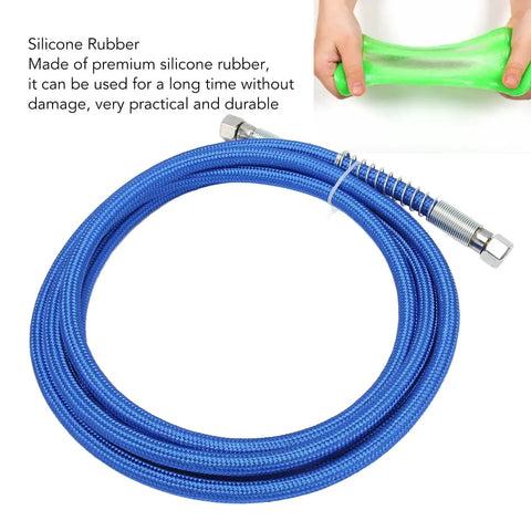 Durable Silicone Steam Hose 9.8Ft Long For Steam Irons And Boilers High Temperature Resistant Flexible Blue 3M Length