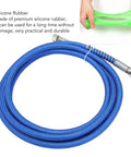 Beefy Silicone Rubber Steam Hose For High Temperature And High Pressure Applications Lightweight Three Meter Long 9.8 Feet Blue Durable Steam Dryer Tube coiled with metal connector