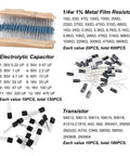 Massive 1500 Piece Electronics Component Kit With Resistors Transistors Ceramic And Electrolytic Capacitors Assorted Kit