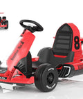 Red 24V Electric Go Kart with Adjustable Seat, Visual Screen, 7Ah Battery, Top Speed 7.5 MPH for Kids and Teens