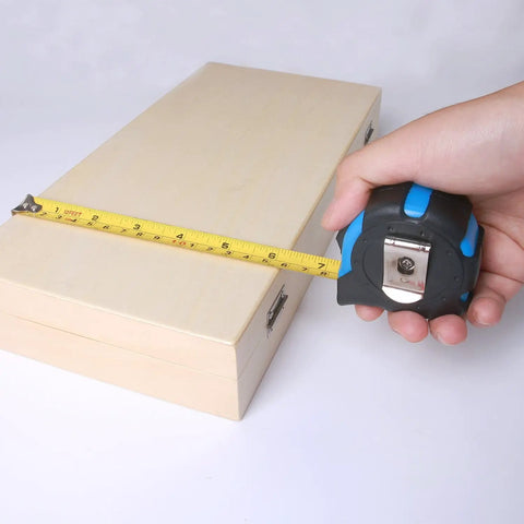 Measuring box with tape from 40 Piece All Purpose Tool Kit For Home Garage Office And Dorm Use Durable DIY Ready Handyman Set