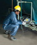 Technician using Sampling Line With Quick Disconnect For ALTAIR 5X Pump Probe, 10 Foot Polyurethane Air Line In Clear Color.