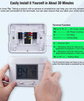 Upgraded Non Programmable Thermostat For Home 1 Heat 1 Cool Single Stage System With Temperature And Humidity Monitor setup guide