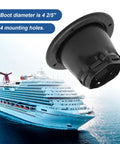 Rugged Dockside Transom Steering Cable Boot Protector With Cable Tie, marine environment backdrop, 4.2 five-inch diameter