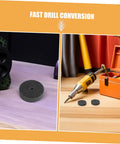 Six Pack Nylon Polishing Wheel 75Mm With 10Mm Hole Fits Bench Grinder for fast metal and furniture buffing displayed beside a drill.