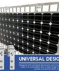 Heavy Duty Solar Panel Balcony Bracket Kit on railing, 2 Pcs 304 Stainless Steel PV Module Mounting Hooks, no drill install