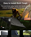 Portable 200W Solar Panel Kit Foldable Monocrystalline Suitcase With 20A Waterproof Charge Controller in outdoor camping setup
