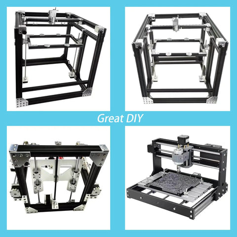 4080 T Slot Aluminum Extrusion for 3D Printer Frames and CNC DIY Builds Black Anodized 500mm by 20mm workbench frames