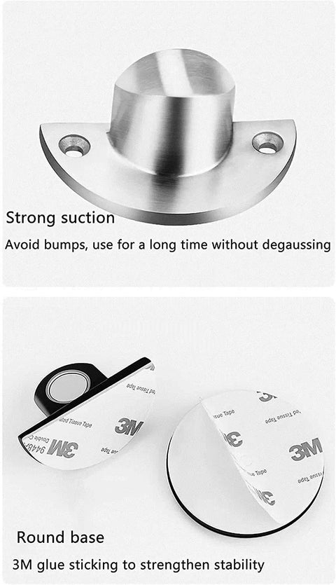 Stunning Red Bronze Hidden Magnetic Door Stop That Keeps Floors Clean And Slams At Bay For Homes, Hotels, And Offices With Nail-Free Installation, showing a strong suction round base design.