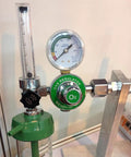 Oxygen Pressure Regulator Inhaler With Pro Grade Buoy Type Female Thread And Tube O2 Flow Meter Gauge Portable Gas Reducer For Emergency Oxygen Inhalation Lab And Industrial Use brass regulator with pressure gauge and flow meter on tank