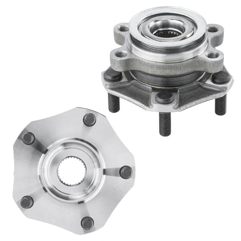 4 Piece Front And Rear Wheel Hub Bearings Kit With ABS For Nissan NV200 2013 To 2021 And Chevy City Express 2015 To 2018 5 lug hub