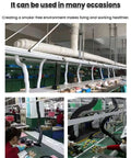 Heavy Duty Flexible Ventilation Tube With A No Brainer Flow Valve For Welding Soldering Grinding Dust Removal used in a workspace.