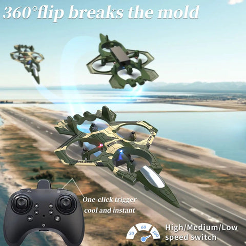 RC Plane For Beginners And Kids With Altitude Hold Gyro Stabilization 3D Stunt Flips Easy One Key Takeoff And Landing 360 Degree Flight