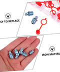 Grease Nipples Assortment Kit 100 Pcs Zerk Fittings With Caps for automotive use, close-up of zinc-plated fittings and red caps in hand.