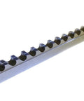 5/16 Inch C HSS Keyway Broach With 1 Shim for precise keyways, high-speed steel, angled view of cutting edge