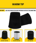 Foam Filter For 1 To 5 Gallon Wet Dry Vacuum High Efficiency Replacement Part with Usage Instructions