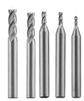 Seven Piece Straight End Mill Set With Four Flute Pro Grade Carbide Bits Square Nose Router Bits For Wood Metal Aluminum Steel Metric 1.5mm To 6mm Heavy Duty Milling Bits For Boss Level Precision
