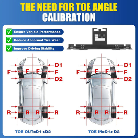 Precision Wheel Alignment Tool Kit With Dual Toe Plates And Camber Gauge For Trucks Suv Jeep Rv Auto Tire Setup Straight As An Arrow Built Tough Professional Grade Diy Garage Essential