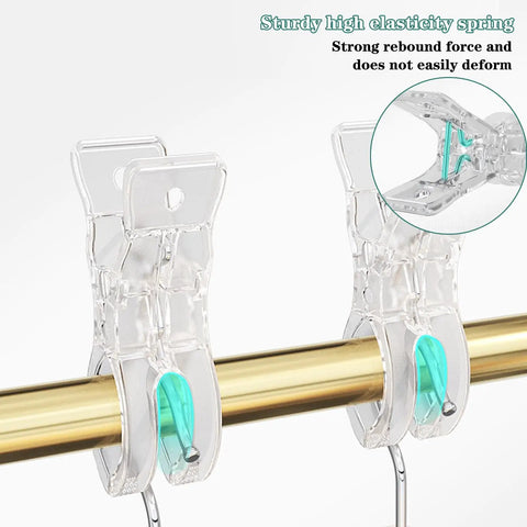 Clear Balloon Arch Clips 3.5 Inch Heavy Duty Spring Clamps 20 Pack For Backdrops Birthday Party Decor Photo Studios Beach Towels Crafts