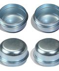 Four Pack 1.98 Inch Trailer Hub Dust Caps And Bearing Caps Replacement Grease Caps for 4 and 5 lug hubs, top view