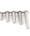 Top Tier 304 Stainless Steel Pan Head Screw Kit With Quarter Twenty Threads And Five Mixed Lengths, showing five varied lengths of screws.