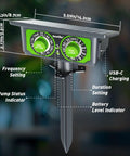 No-Fuss Solar Drip Irrigation System For Indoor And Outdoor Gardens, Automatic Plant Waterer Kit close-up with controls and USB-C port
