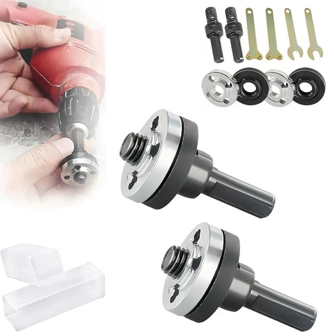 10Mm Conversion Angle Grinder Connecting Rod Kit With Spanner For Cutting Disc Polishing Disc And Polish Sponge 2 Pack