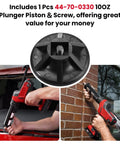 Heavy Duty Replacement Plunger Piston And Screw Kit For 10 Oz Caulking Gun with a focus on the durable black shell during use.