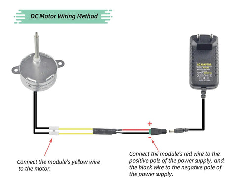 TYC-40 DC 12V 5RPM Synchronous Gear Motor CW CCW With Inner Screw Shaft wiring method diagram