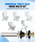 Universal Toilet Seat Bolt Kit With Copper Plated Screws Long Lock Nuts And Rubber Washers For A Rock Solid Rustproof Bathroom Repair Heavy Duty Replacement That Fits Most Seats And Stops Wobble And Slide compatibility with different toilets
