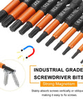 Built Tough T6 Torx Screwdriver Bits With One Quarter Inch Hex Shank And Two Inch Length crafted from heat treated S2 steel in a five piece kit.