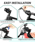 Installation steps for Suspension Bike Stem For Mountain Road And Gravel Bikes With 31.8mm Handlebar Clamp 90mm Length 7 Degree Rise Bump Busting Shock Absorption 4 Replaceable Coil Springs Universal Fit For MTBs EBikes And More