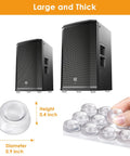 Clear Self Adhesive Rubber Feet And Cushion Bumper Pads With Hella Sticky Mounting Tape Designed For Heavy Electronics And Kitchen Appliances Providing Rock Solid Anti Skid Grip To Safeguard Delicate Floor Finish under speaker stands.