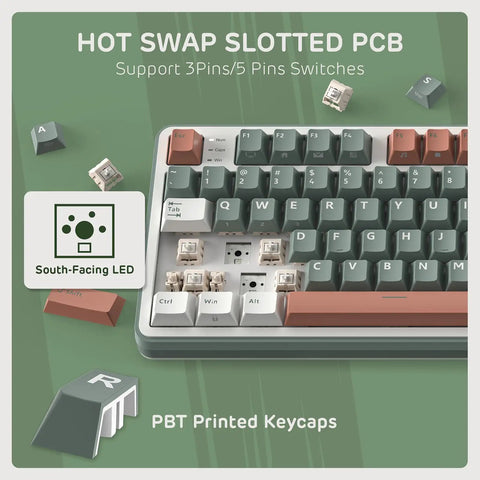 Slick Wireless Mechanical Keyboard With Integrated Smart Screen And Twist Knob For Rock Solid Triple Mode Connection And Total Fire Rgb Backlighting For Serious Gamers And Daily Hustlers Seeking A Clean Setup, featuring hot swap slots and PBT keycaps.