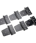 3.5 Inch Shed Hinges Square Barn Door Hinges Heavy Duty Gate Hinges Black Six Pack With Screws Included Durable Iron