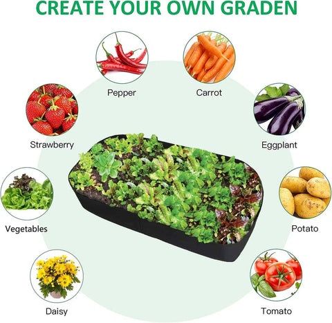 Fabric Raised Garden Bed 2Ft By 4Ft No Fuss Durable Planting Bed For Vegetables, Plants, And Flowers with diverse produce options
