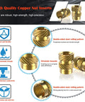 SAE Threaded Inserts Kit With Brass Heat Set Inserts For Plastic And 3D Printing, includes knurled and double-sided slant design.