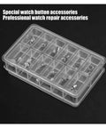 12 Types 24 Piece Pro Grade Watch Push Button Repair Kit Stainless Steel Waterproof Durable Tools in clear box