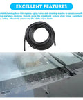 Heavy Duty Car Windshield Washer Hose Plus 13 Foot Universal Auto Washer Line Repair Kit featuring smooth rubber tubing and sprayers.