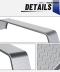 Tandem Axle Trailer Fenders 72 7/8 by 10 1/4 by 13 Inches Fits 13 to 15 Inch Tires, showing diamond plate detail and welds.