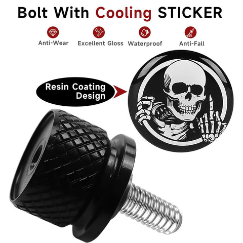 Stainless Knurled Fender Rear Seat Bolt Screw 1/4-20 Thread For Harley-Davidson Touring Softail Dyna XL XG 1997-2025 Ride-Ready