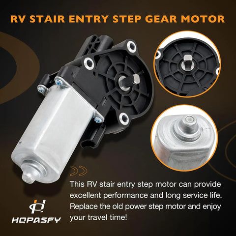 RV Step Motor Conversion Kit With Curved Linkage For Electric RV Steps 22 23 28A 30 32 33 34 35 36 38 40 Series Replace 379160 379147 909510000 Easy Install No Wiring Required Durable High Torque Quiet Operation