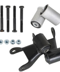 Cadillac Escalade 1999 And GMC C1500 1988 To 1998 Rear Leaf Spring Shackle Repair Kit With Bushing Replacement, bolts, nuts displayed